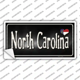 North Carolina Flag Script Novelty Sticker Decal