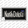 North Dakota Flag Script Novelty Sticker Decal