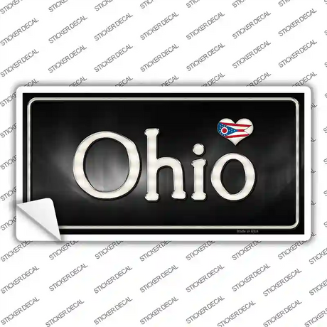 Ohio Flag Script Novelty Sticker Decal