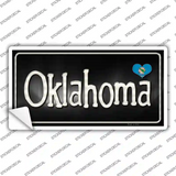 Oklahoma Flag Script Novelty Sticker Decal
