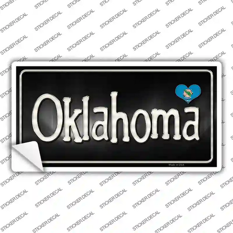 Oklahoma Flag Script Novelty Sticker Decal