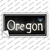 Oregon Flag Script Novelty Sticker Decal