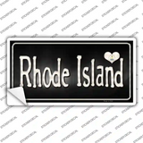 Rhode Island Flag Script Novelty Sticker Decal