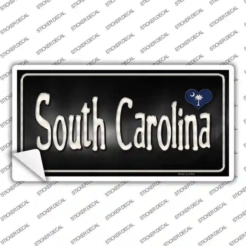 South Carolina Flag Script Novelty Sticker Decal