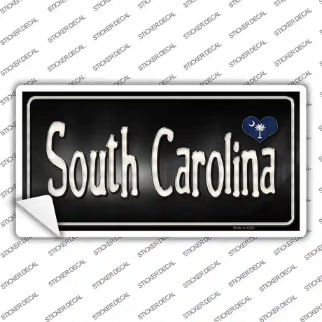 South Carolina Flag Script Novelty Sticker Decal