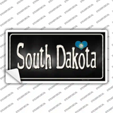 South Dakota Flag Script Novelty Sticker Decal