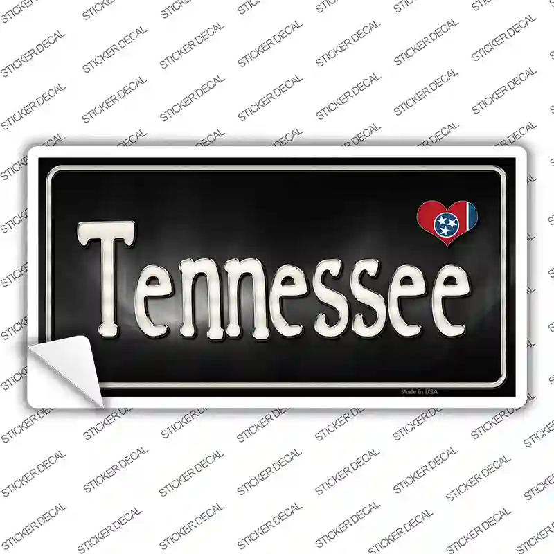 Tennessee Flag Script Novelty Sticker Decal