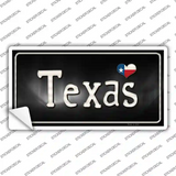 Texas Flag Script Novelty Sticker Decal