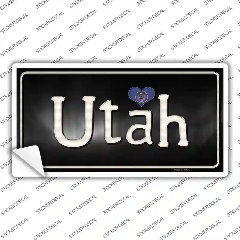 Utah Flag Script Novelty Sticker Decal