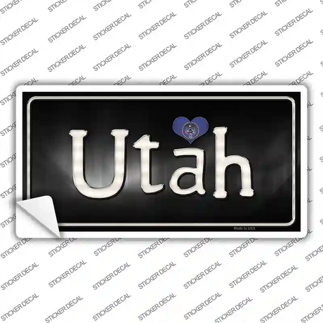 Utah Flag Script Novelty Sticker Decal
