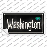 Washington Flag Script Novelty Sticker Decal
