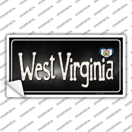 West Virginia Flag Script Novelty Sticker Decal
