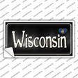 Wisconsin Flag Script Novelty Sticker Decal