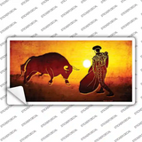 Bullfight With Sun Novelty Sticker Decal