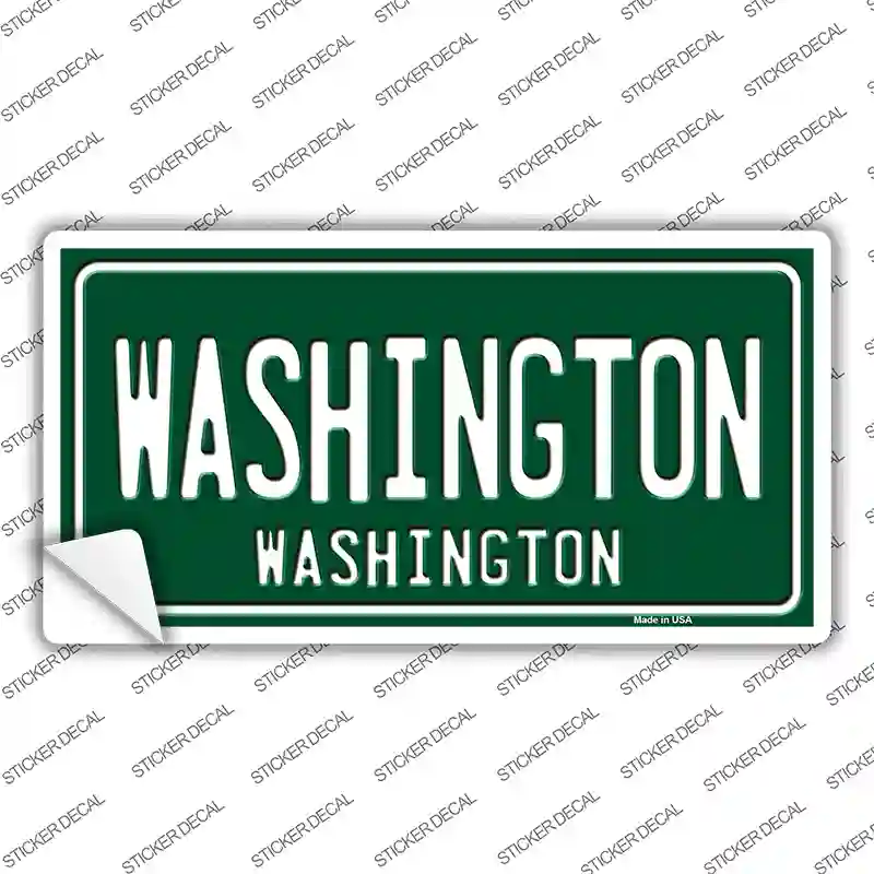 Washington Green Novelty Sticker Decal