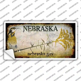Nebraska Rusty Background Novelty Sticker Decal