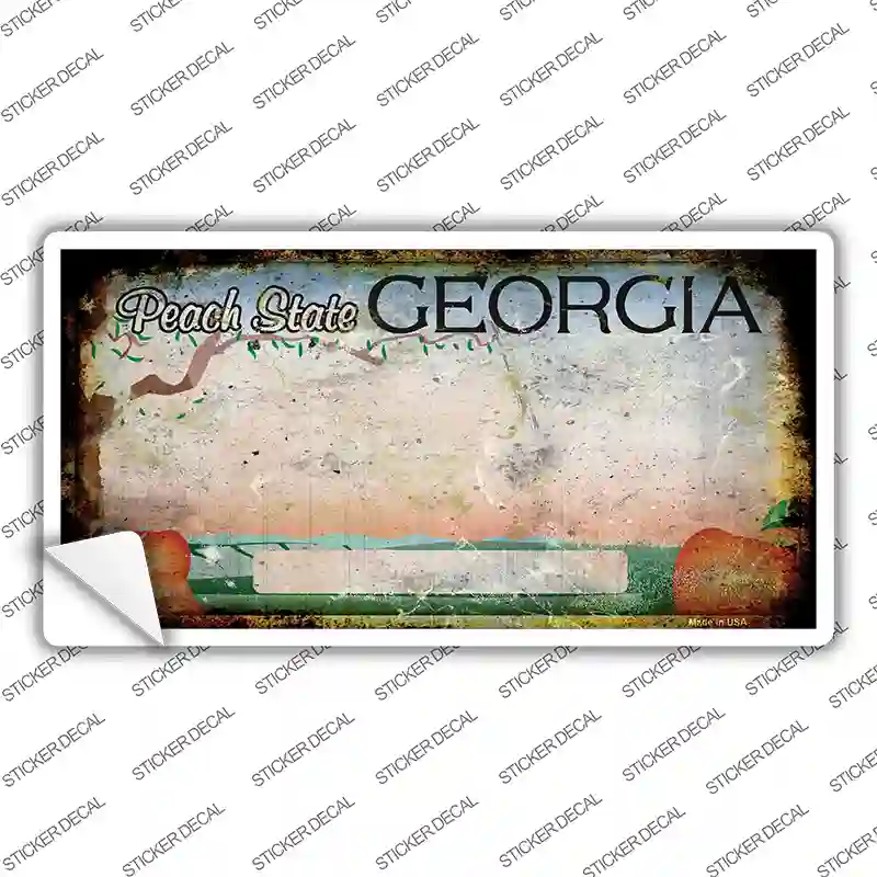 Georgia Rusty Novelty Sticker Decal