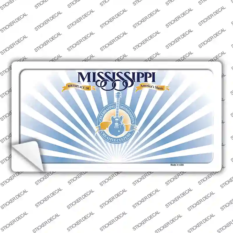 Mississippi Rusty Background Novelty Sticker Decal