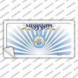 Mississippi Rusty Background Novelty Sticker Decal