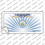 Mississippi Rusty Background Novelty Sticker Decal