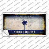 South Carolina Rusty Background Novelty Sticker Decal