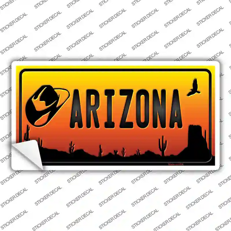 Cowboy Hat Arizona Scenic Novelty Sticker Decal