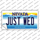 Just Wed Nevada Novelty Sticker Decal