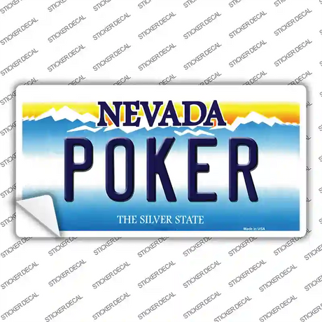 Poker Nevada Novelty Sticker Decal