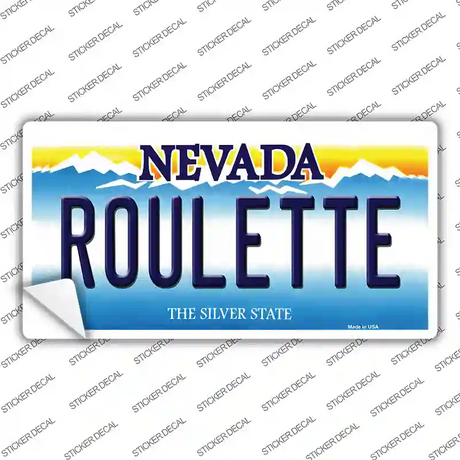 Roulette Nevada Novelty Sticker Decal