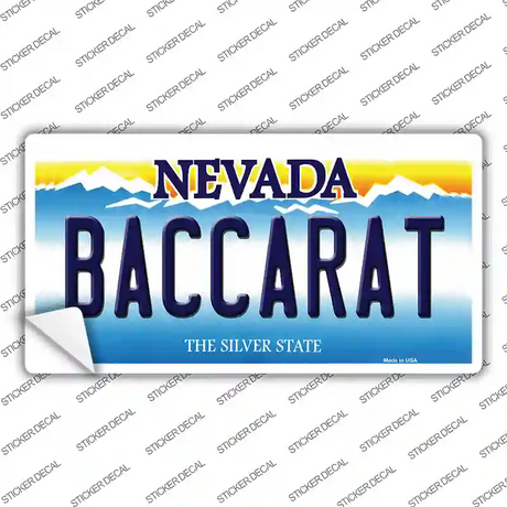 Baccarat Nevada Novelty Sticker Decal