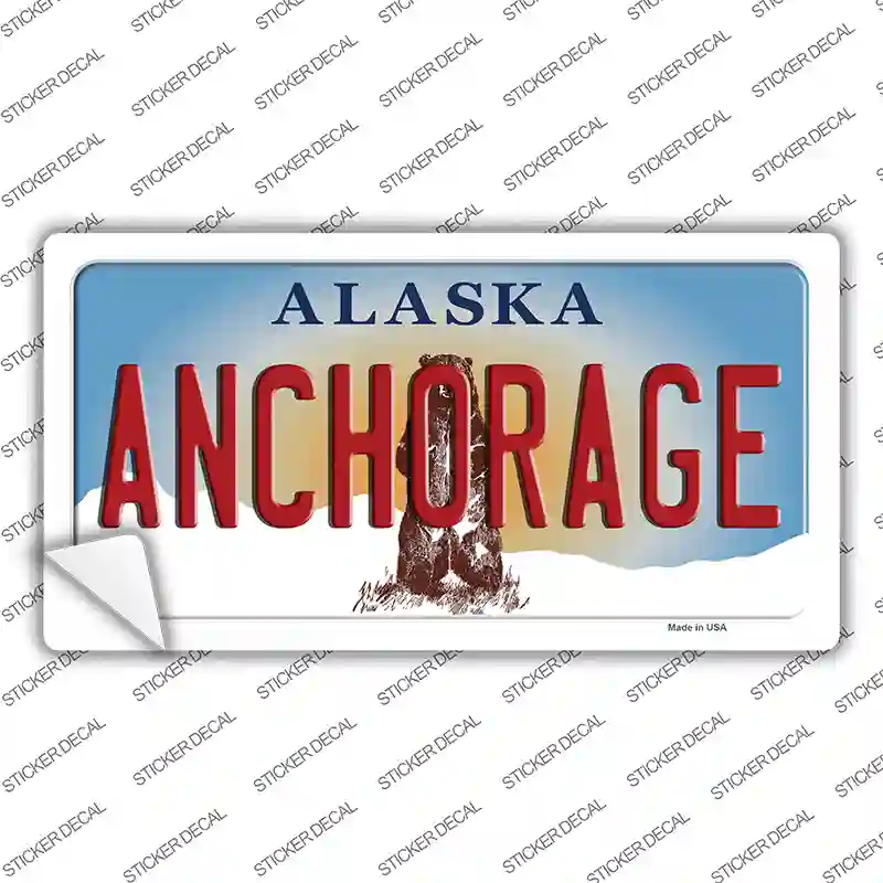 Anchorage Alaska State Novelty Sticker Decal