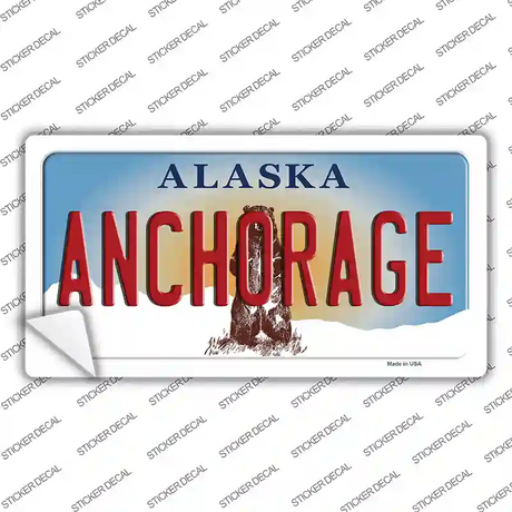 Anchorage Alaska State Novelty Sticker Decal