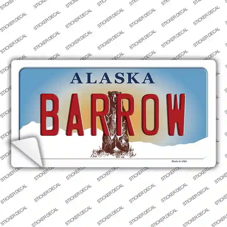 Barrow Alaska State Novelty Sticker Decal