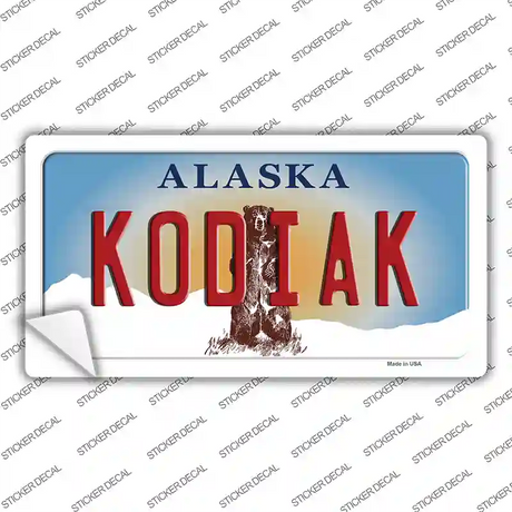 Kodiak Alaska State Novelty Sticker Decal