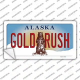 Gold Rush Alaska State Novelty Sticker Decal