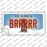 Brrrrr Alaska State Novelty Sticker Decal