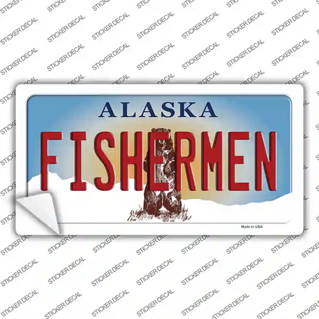 Fishermen Alaska State Novelty Sticker Decal