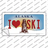I Love Ski Alaska State Novelty Sticker Decal