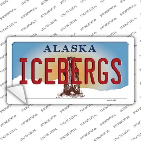 Icebergs Alaska State Novelty Sticker Decal