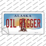 Oil Rigger Alaska State Novelty Sticker Decal