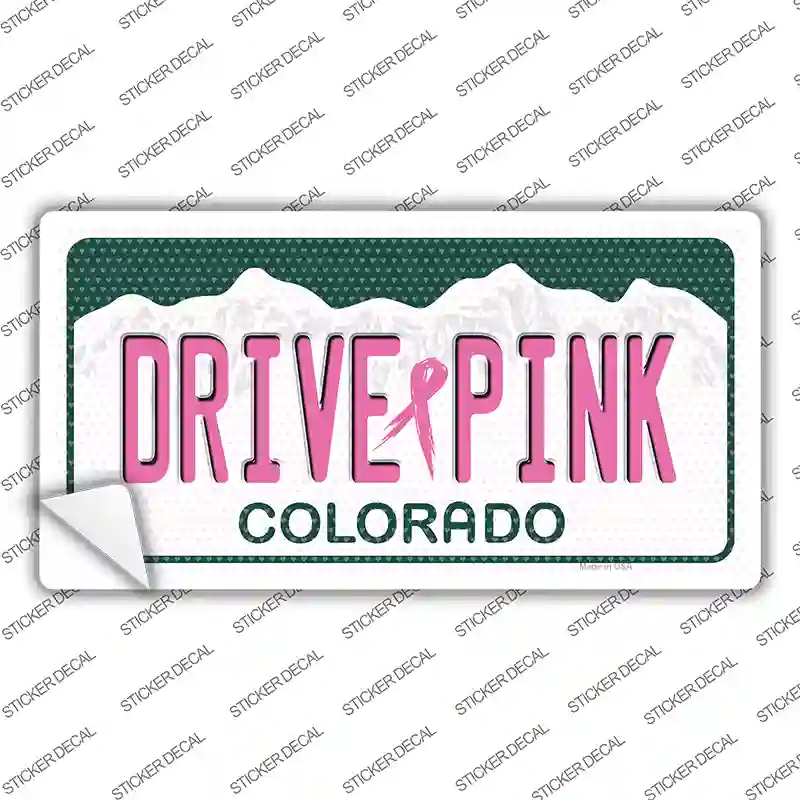 Drive Pink Colorado Novelty Sticker Decal