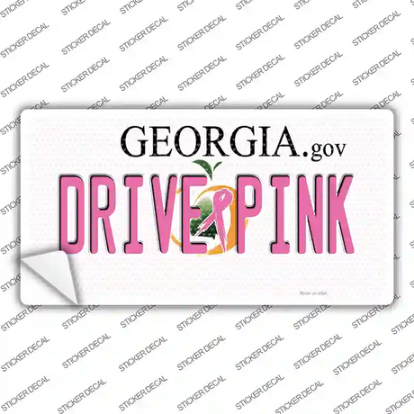 Drive Pink Georgia Novelty Sticker Decal
