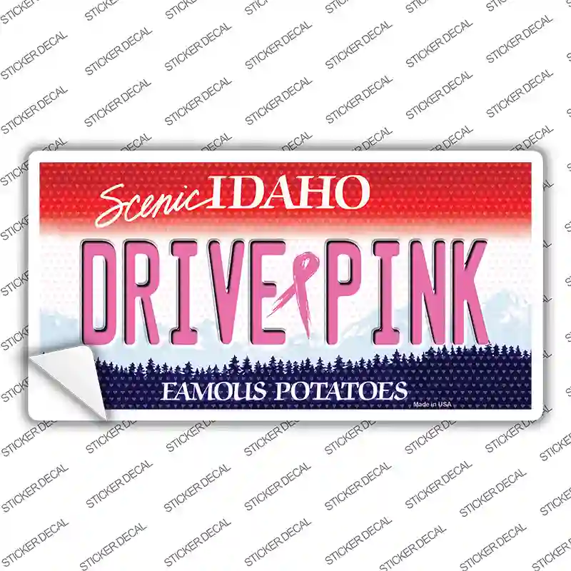 Drive Pink Idaho Novelty Sticker Decal