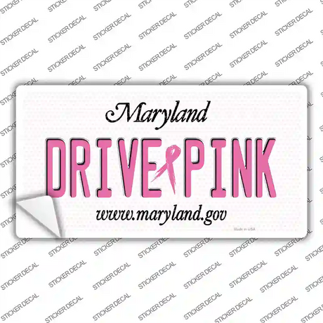 Drive Pink Maryland Novelty Sticker Decal