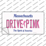 Drive Pink Massachusetts Novelty Sticker Decal