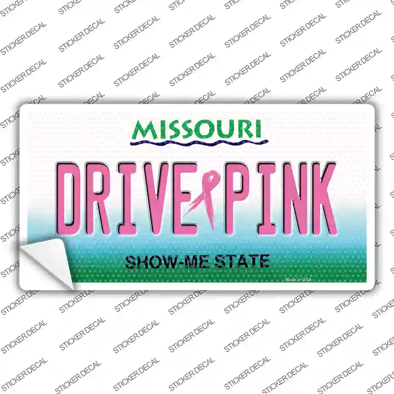 Drive Pink Missouri Novelty Sticker Decal