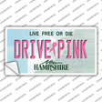 Drive Pink New Hampshire Novelty Sticker Decal