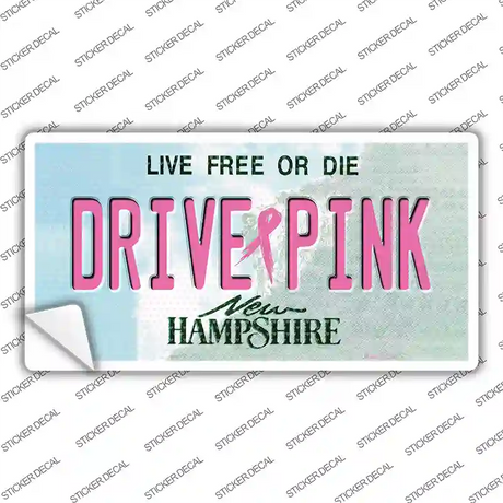 Drive Pink New Hampshire Novelty Sticker Decal
