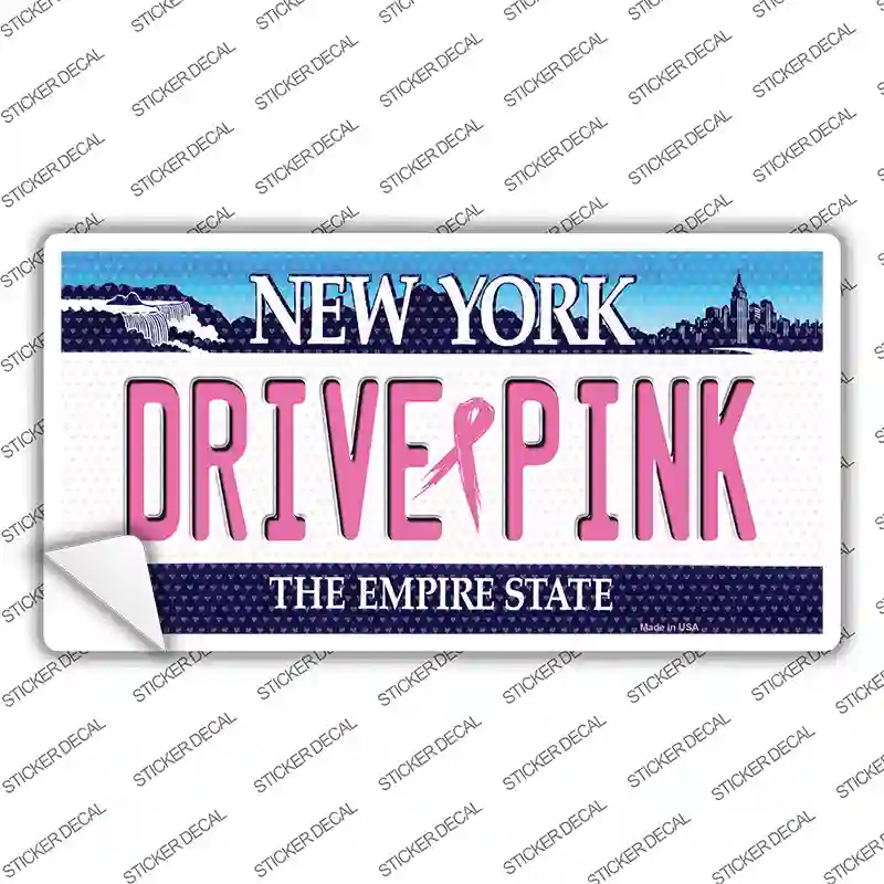 Drive Pink New York Novelty Sticker Decal