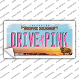 Drive Pink North Dakota Novelty Sticker Decal